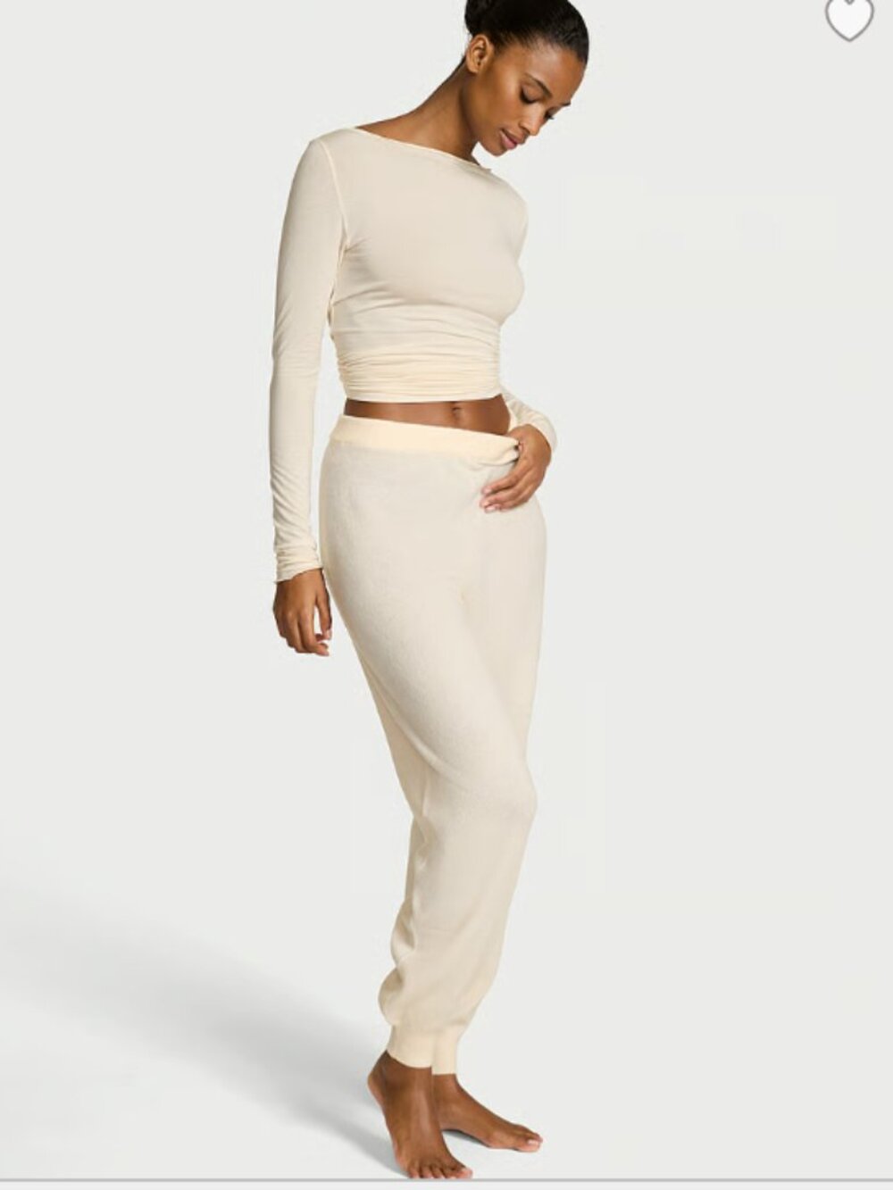 Victoria's Secrets Luxe Knit Jogger Pants - Candlelight